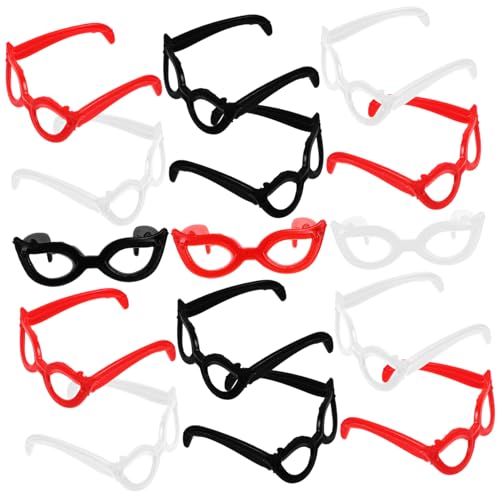 TOYANDONA 60st Mini-Brille Prop Puppe Sonnenbrille Zubehör Puppenbrillen Mini-Sonnenbrille Für Puppe Mini-Puppen-Sonnenbrillen-Requisiten Minibrille Für Puppe Minipuppenbrille Plastik von TOYANDONA