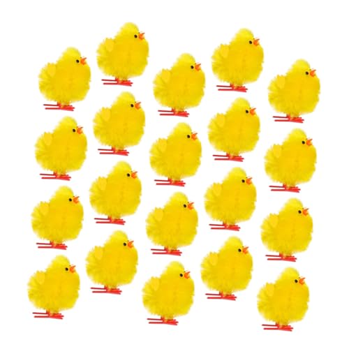 TOYANDONA 60st Osterküken Küken Dekoration Gefälschte Osterhühner -mini-küken Simulierte Kükenverzierung Gefülltes Küken-modell Kleines Huhn Ostern Chemiefaser Und Kunststoff Yellow von TOYANDONA