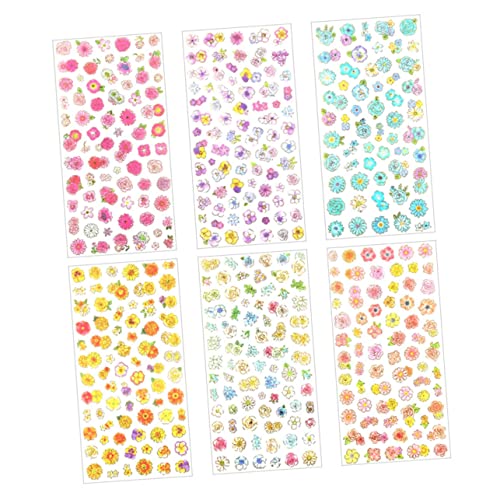 TOYANDONA 6St Aufkleber Stickers for Sticker für Kinder Scrapbooking Sticker Reusable Stickers Wiederverwendbare Sticker Scrapbook Sticker Cute Sticker süße Sticker Erdfarben Notizbuch von TOYANDONA