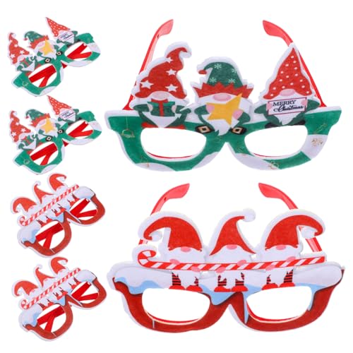 TOYANDONA 6St Gefälligkeiten für Weihnachtsfeiern Weihnachtsfeier Brillengestelle faschingsbrille karnevalsbrille Christbaumschmuck Weihnachtsdekorationen Weihnachtsbrille Partybrille von TOYANDONA