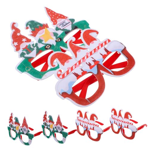 TOYANDONA 6St faschingsbrille karnevalsbrille weihnachts brillen weihnachtsfeier versorgung Brillen zu Weihnachten weihnachtsdeko Weihnachtsbrillengestell Weihnachtsbrillenrahmen Plastik von TOYANDONA