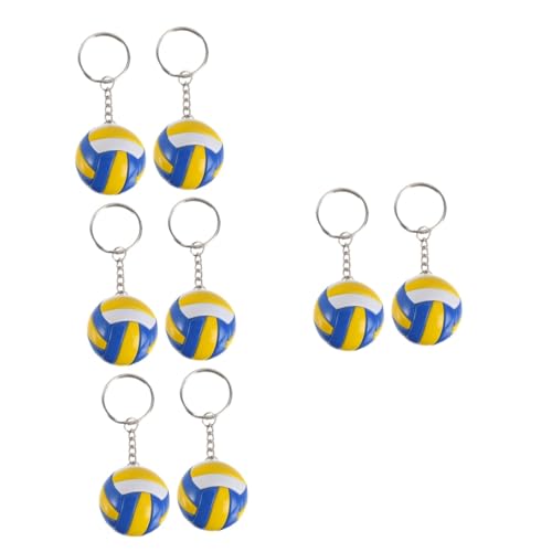 TOYANDONA 8 Stk Volleyball-Modellspielzeug Autozubehör Volleyball-Schlüsselanhänger für Rucksäcke schlüsselkette volleyball zubehör tragetasche schlüsselringe kompakter Schlüsselanhänger von TOYANDONA