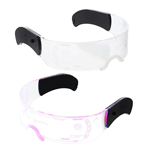 TOYANDONA 8 Stk leuchtende Gläser halloween brillen leuchtbrillen LED-Brillen Leuchtendes Spielzeug Geburtstagsparty-Brille Halloween beleuchtete Gläser futuristisch leuchtende Brillen Acryl von TOYANDONA