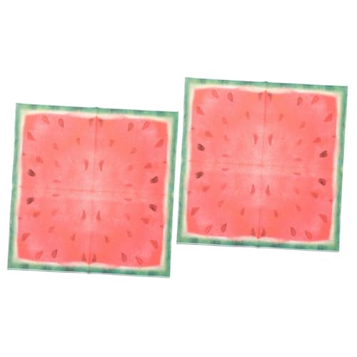 TOYANDONA 80 Stk Wassermelonen-partytücher Wassermelonen-partyzubehör Geburtstagsparty-zubehör Wassermelonen-servietten Partyservietten Mit Gemusterten Elementen Tischservietten Rot Papier von TOYANDONA