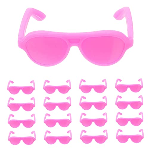 TOYANDONA 80st Mini-Sonnenbrille Brillen Für Puppen Puppe Sonnenbrille Requisiten Zubehör Für Puppensonnenbrillen Puppenbrillen Minipuppenbrille Puppe DIY Sonnenbrille Rosy Plastik von TOYANDONA