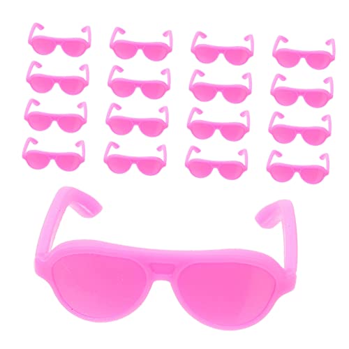 TOYANDONA 80st Mini-Sonnenbrille Puppe DIY Sonnenbrille Puppe Sonnenbrille Brillen Für Puppen Puppenbrillen Zubehör Für Puppensonnenbrillen Minipuppenbrille Plastik Rosy von TOYANDONA