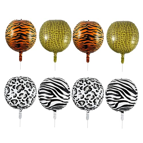 TOYANDONA 8St Ballon mit Tiermuster Geburtstagsfeier Ballon tierische Geburtstagsballons Zebra-Ballon tierluftballone tier luftballons hängender Ballon zarter Ballon Aluminiumfolie von TOYANDONA