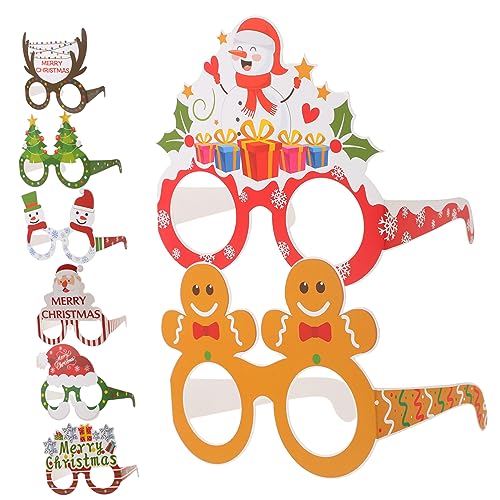 TOYANDONA 8er Set Weihnachtsbrillen Lustige Partybrillen Für Weihnachten Fotorequisiten Für Festliche Anlässe Kreative Weihnachtsdekoration Für Und Erwachsene von TOYANDONA