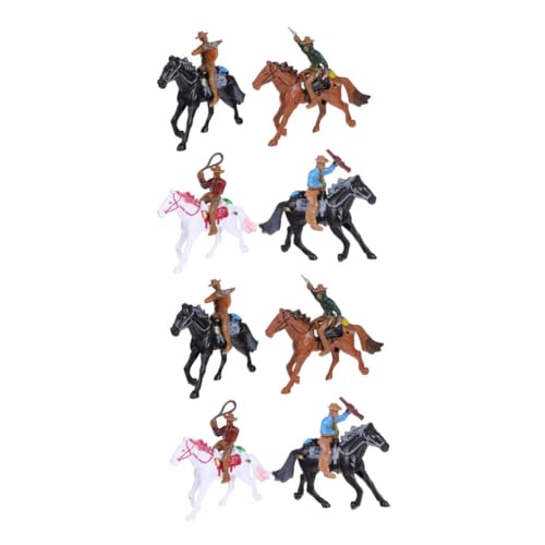 TOYANDONA 8st Cowboy-reitmodell Reiterfigur Modell Simulation Menschliches Modell Reitermodell Mikro-Menschen-Figuren Tischdekorationen Menschliche Mikromodelle Simulationsmodelle Plastik von TOYANDONA