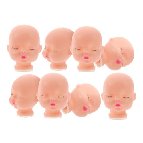 TOYANDONA 8 Stück Puppen-bastelköpfe Zum Herstellen Von Puppen Weiche Vinyl-Puppen Zum Neubemalen Üben Von Make-up-köpfen für Mini-Puppen Stricken Schlüsselanhänger von TOYANDONA