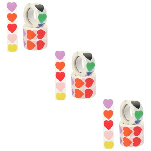 TOYANDONA 9 Rollen Aufkleber vorratsetiketten wohnungseinrichtung hausdeko heartstopped stickbilder labeln Leere Geschenkanhänger Schild Geschenkumschläge Geschenketiketten Leere Etiketten von TOYANDONA