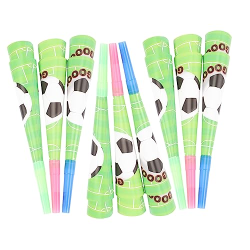 TOYANDONA 9 Stk Sporttreffen-Trompetenspielzeug party zubehör partyzubehör fußball zubehör spielzeuge jubelnde Trompetenstütze Farbiges Trompetenspielzeug Papier Olive Green von TOYANDONA