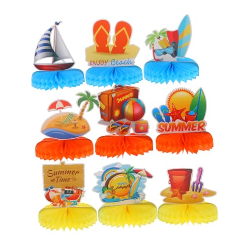 TOYANDONA 9St Sommerparty-Dekorationen Hawaiianische Girlanden hawaiianischer Strand Ananas Sommerparty Dekoration Tropische Partydekoration Tropische Dekorationen dekorative Papierrequisite von TOYANDONA