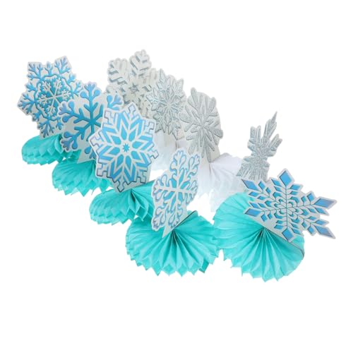 TOYANDONA 9St Wabenkugel weihnachtsmotiv Weihnachts Party tischdeko esstisch Snowflake Christbaumschmuck Bienenwabe Tischdekoration für die Weihnachtsfeier weihnachtsfeierverzierungen Papier von TOYANDONA