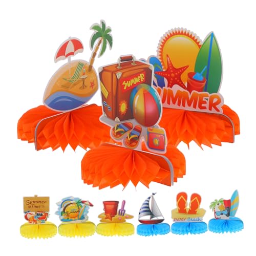 TOYANDONA 9st Sommerparty-Dekorationen Hawaiianische Partyteller Schwimmbecken Hawaiianische Leis Strandtisch Partygeschenke Hawaiianische Girlanden Luau-partyzubehör Hawaiihemd Papier von TOYANDONA