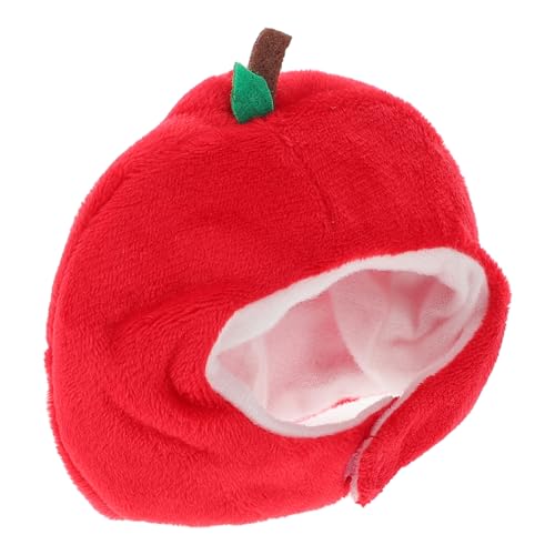 TOYANDONA Apfelhaube Puppenaccessoires Kleidung für Puppen Apfelhut für Puppen Puppen Outfit Puppenkopfbedeckung Cartoon-Puppenhut Cartoon-Kopfbedeckung Stoff rot von TOYANDONA