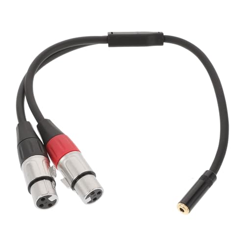 TOYANDONA Audioleitung Audio Kabel XLR-Kabel Audio-Splitter klinkenstecker adapter aufnahmegeräte XLR-Stecker Mini-XLR-Buchse Splitter für Audiokabel Mini-XLR-Anschlusskabel hx 1 Black von TOYANDONA