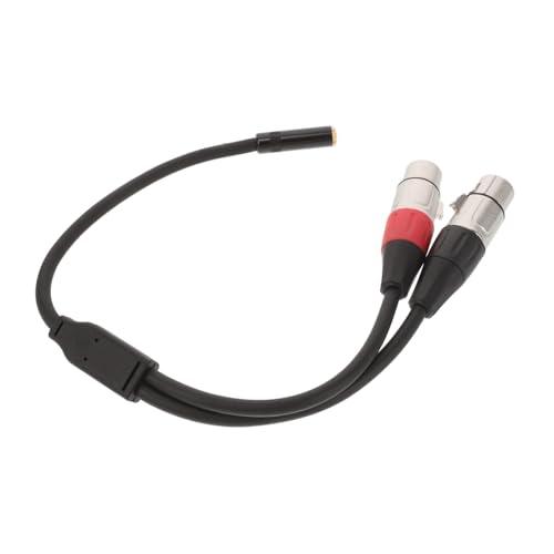 TOYANDONA Audioleitung Audio Kabel XLR-Kabel Langlebiges Kabel Doppelter XLR-Adapter Rundfunk Kabel Dual-XLR-Buchse-Transformationskabel XLR-Buchse auf Buchse Mini-XLR-Buchse hx 1 Black von TOYANDONA