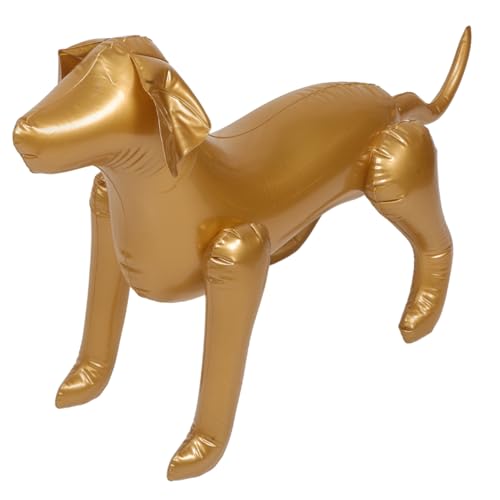 TOYANDONA Aufblasbare Hundeschaufensterpuppe interaktives Hundespielzeug Schwimmbad Hunde Schaufensterpuppe Känguru hund aufblasbarer hund Welpenmodell PVC Golden von TOYANDONA