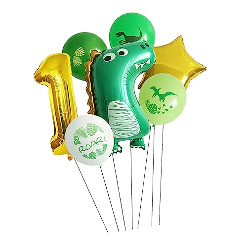 TOYANDONA Dinosaurier-ballon Geburtstag Luftballons Tierballons Aus Folie Cartoon-ballons Partyballon Zahlenballons Gefüllter Aufblasbarer Ballon Ballons Dinosaurier Aluminiumfolie Golden von TOYANDONA