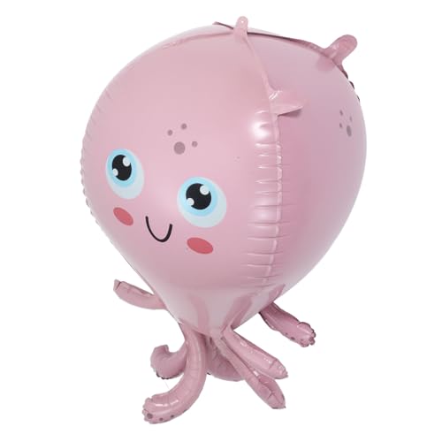 TOYANDONA Dreidimensionaler Oktopus-Ballon Fotoballon Ballonpumpe elektrisch Tragbare Luftpumpe Helium Babyballon luftballons Oktopus-Ballon-Requisite Cartoon-Oktopus-Ballons Rosa von TOYANDONA