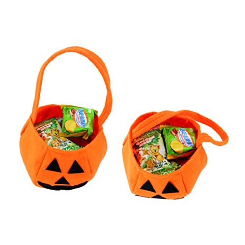 TOYANDONA Halloween Kürbis Süßigkeitstüte Für Tragbare Halloween Tasche Für Süßigkeiten Ideal Für Halloween Partys Trick or Treat Aus Strapazierfähigem Material Leuchtendes von TOYANDONA