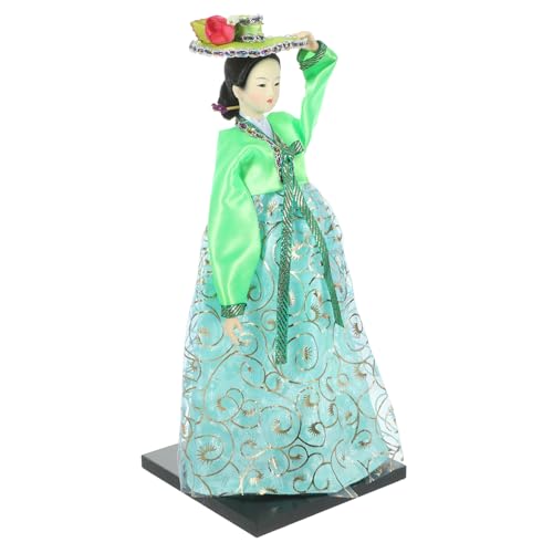 TOYANDONA Handgefertigte Puppe Koreanische Puppendekoration Tischdekoration Alte Puppe Zarte Puppe Koreanisches Japanisches Koreanische Puppenverzierung Desktop-Ornament Green von TOYANDONA