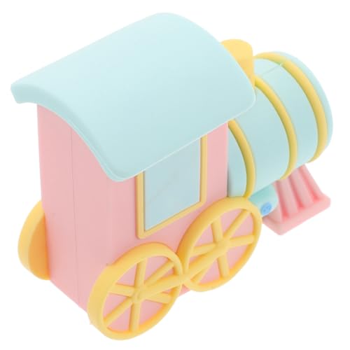 TOYANDONA Kleine Zug-kuchendekoration Rennwagen-cupcake-topper Polar-express-party Zug Geburtstag Bahnübergang Autos Kuchendekorationen -kuchen-dekorationen Autos Tortenaufsatz Kieselgel von TOYANDONA