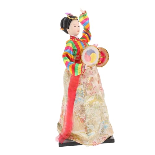 TOYANDONA Traditionelle Koreanische Puppe Koreanische Hanbok Sammlerstatue Seide Gefertigt Home Decor Figur von TOYANDONA