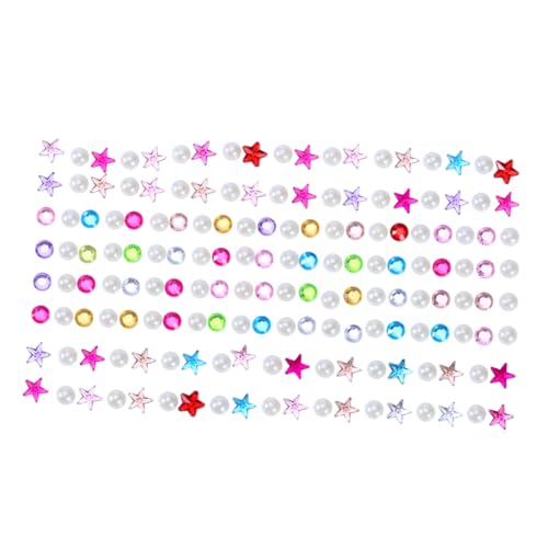 TOYANDONA Kristallaufkleber Gesicht Aufkleber Bling Handwerk Aufkleber Nagelkunstaufkleber Strass-Aufkleber für Kinder edelstein Schmucksteine Sticker mehrfarbiger Strass-Aufkleber von TOYANDONA