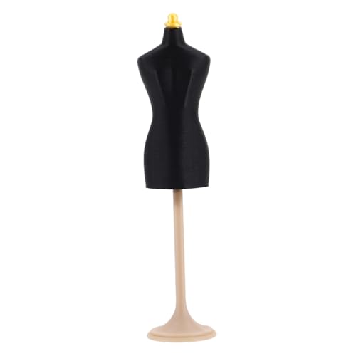 TOYANDONA Mannequin-Aufhänger kinderkleidung kleiderständer Puppenhausdekoration Puppenständer Spielzeugpuppe Kleiderform für Puppen Mini-Puppenhaus-Zubehör Mannequin-Kleiderform pla Black von TOYANDONA