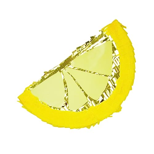 TOYANDONA Piñata Aufkleber Stuffer Füllbonbons Gelbe Pinata Geburtstagsdekorationen Pinata Nähen Vierzehn Tage Taco Fruchtpinata Partyzubehör Zitrone Neon Papier Yellow von TOYANDONA