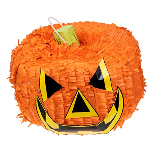 TOYANDONA Pinata- Für Halloween -party Halloween-pinata Für Taschen Für Halloween-leckerbissen Mit Süßigkeiten Gefülltes Piñata- Laterne Plüsch Papier Orange von TOYANDONA