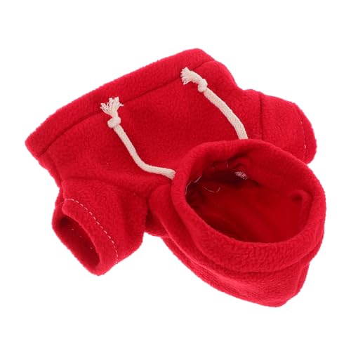 TOYANDONA Plüschbärenkleidung niedliche Kleidung einzigartige Spielzeuge Puppenstatuen Plüschbär Kleidung Hoodie für Plüschtiere DIY Puppen-Nähspielzeug Kleidung für Spielzeugbären Stoff rot von TOYANDONA