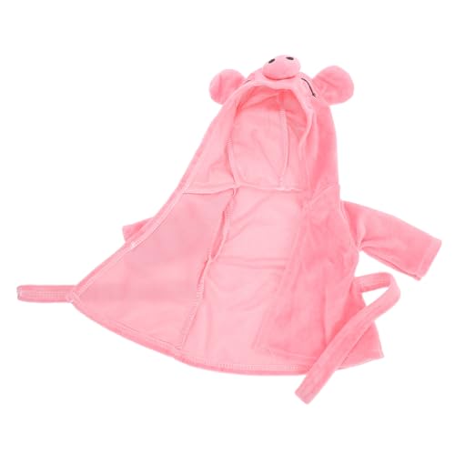 TOYANDONA Puppenpyjama Puppenkleidung puppenbademantel Puppenkleider Puppenaccessoires Puppenbekleidung Meerjungfrau Outfits kompaktes Puppenkostüm Puppen-Cartoon-Kleidung Flanell Rosa von TOYANDONA