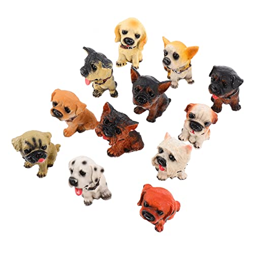 TOYANDONA Resin Hund Figurinen Set Handgefertigte Deko Für Hunde Liebhaber 3 Große Hundemuster Buntem Geschenkbox Perfekte Hund Dekoration Für Zuhause von TOYANDONA