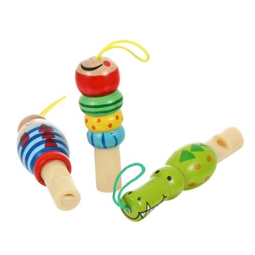 TOYANDONA Satz Tier kleine Pfeife Babygeschenke Pfeife für Sportspiele Kinderpfeife Lecker Schiebepfeife kinderinstrumente kinder musikinstrumente spielzeug Cartoon-Pfeife Holzpfeife hölzern von TOYANDONA