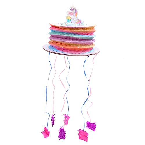 TOYANDONA Schnur Kleine Kuchen-piñatas Geburtstag Laterne Pinata-kostüm Für Frauen Piñata Spielzeuglaterne Baseball-gastgeschenke Party-piñata Piñata-stick Papier Kleine Laterne Füllung Kind von TOYANDONA