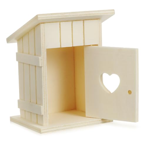 TOYANDONA Vogelnest Aus Holz Kolibri-Nest Vogelhaus-Set Für Kinder Vogelhütte DIY-vogelhäuser Vogelnest Dekoration Vogelhäuschen Zum Bemalen Vogelhäuschen Für Draußen Natürliches Holz Beige von TOYANDONA