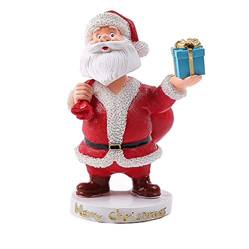 TOYANDONA Weihnachtsmann Figur Auto Wackelfigur Weihnachten Miniatur Ornamente Tortenfigur Santa Nikolaus Dekofigur für Weihnachtsschmuck Kuchen Dekoration Moos Feengarten Zubehör(zufälliger Stil) von TOYANDONA