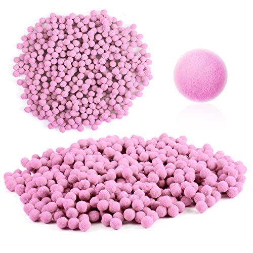 TOYMIS 500 Stück 1cm Mini-Pom Poms, Mini Pom Poms Pompons Zum Basteln Groß Pompons Zum Basteln Pompons Zum Basteln Pastell Kunst und Handwerk Mehrfarbige (Rosa) von TOYMIS