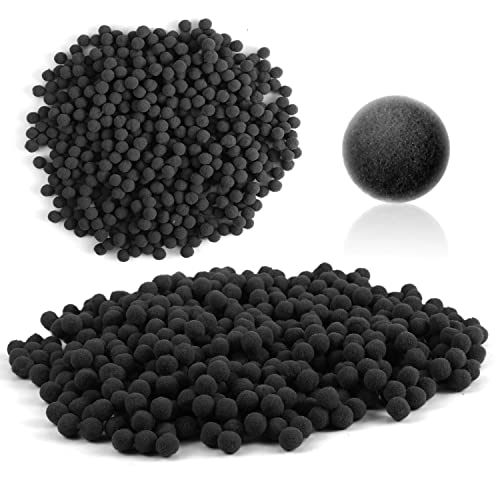 TOYMIS 500 Stück 1cm Mini-Pom Poms, Mini Pom Poms Pompons Zum Basteln Groß Pompons Zum Basteln Pompons Zum Basteln Pastell Kunst und Handwerk Mehrfarbige (Schwarz) von TOYMIS