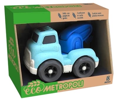 ECOMETROPOLI Baustellenfahrzeuge sortiert aus Weizenstroh - Verpackung aus recyceltem Papier von TOYS GARDEN