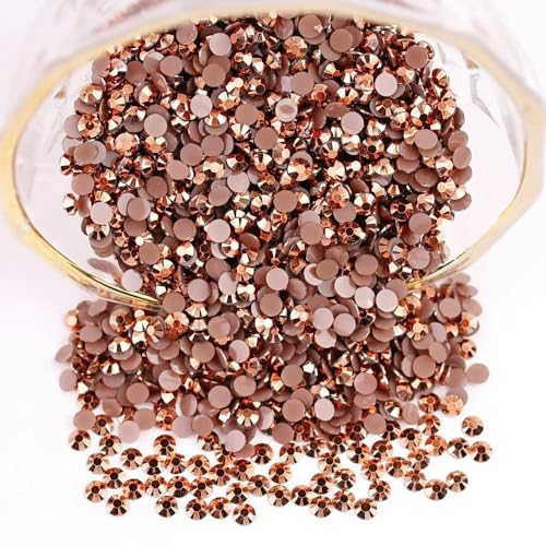 TPIONEER 2mm - 6mm Rund Nicht Hotfix Glitzer Bling Maniküre Strass Silber Flatback Harz Strasssteine Aufklebbare Perlen Nailart Nagel Edelsteine DIY von TPIONEER