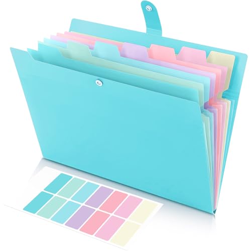 TQQBUU Fächermappe mit 8 Fächern, niedliches Akkordeon-Aktenordner mit Etiketten, tragbare Ordner für Dokumente, Papier, Rechnungen, Quittungen, Zuhause, College, Schule, Bürobedarf, Brief/A4-Größe TQQBUU Fächermappe mit 8 Fächern, niedliches Akkordeon-Aktenordner mit Etiketten, tragbare Ordner für Dokumente, Papier, Rechnungen, Quittungen, Zuhause, College, Schule, Bürobedarf, Brief/A4-Größe von TQQBUU
