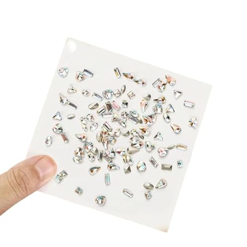 TQUXNGA 50/500 Stück unregelmäßig geformte Strasssteine, Nagel-Charms, Kristall-Nagelkunst-Aufkleber für Nagelkunst, Handwerk, Schmuck von TQUXNGA