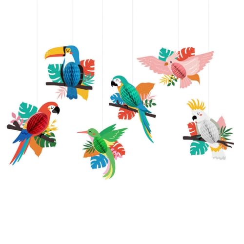 TQUXNGA Papagei Hawaii Party Dekorationen Coloful Vogel Anhänger Kinder Geburtstag Party Supplies Hawaiian Par von TQUXNGA