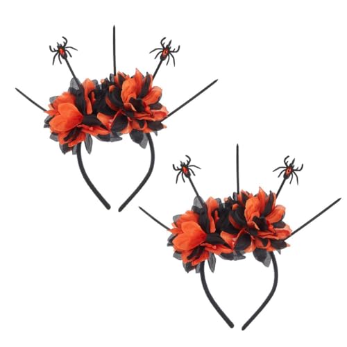 TQUXNGA Stilvolle Blumen-Haarbänder, Ornament, Halloween-Kopfschmuck, Dekoration, Halloween-Kopfbedeckung für Maskeraden und Partys von TQUXNGA