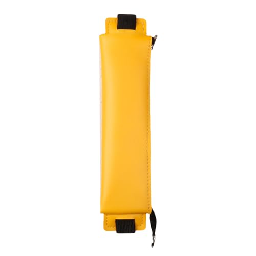 TQVLNMCR Stifthalter aus PU-Leder, Stifthalter mit Reißverschluss und Gummiband for Notebook, Journal, Planer, Notizblöcke(Yellow) von TQVLNMCR