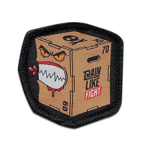 TRAINLIKEFIGHT - Patch mit Klettrückseite - zur Befestigung an Trainingswesten, Rucksäcken oder anderen Oberflächen mit Klettflausch (Klettflausch zum Aufnähen nicht enthalten) - CANIBAL BOX von TRAINLIKEFIGHT